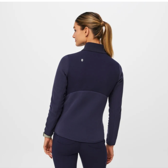 Figs Navy Blue 'On Staff' Fleece Jacket | L - Picture 4 of 11